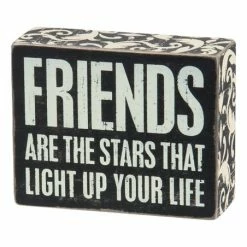 Brand new ✔️ Primitives By Kathy 'Friends Are Stars' Block Sign 🧨