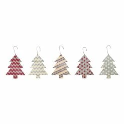 Outlet ❤️ Primitives By Kathy Tin Tree Ornament - Set Of Five 🎉