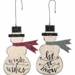 Deals 🛒 Primitives By Kathy Wood Snowman Ornament 🧨