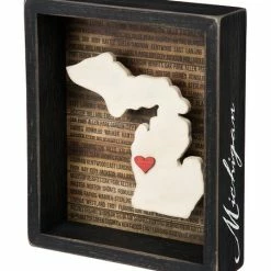 New 🛒 Primitives By Kathy Michigan Block Sign ✔️