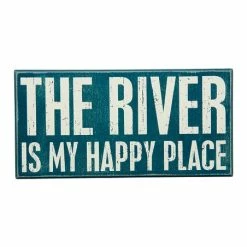 Best Sale 🧨 Primitives By Kathy 'The River Is My Happy Place' Box Sign 🧨