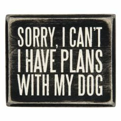Hot Sale 🛒 Primitives By Kathy 'Plans With My 🐕 Dog' Block Sign 🛒