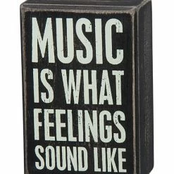 Cheap 👍 Primitives By Kathy 'Music Is' Box Sign ❤️