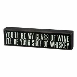 New 👏 Primitives By Kathy 'Shot Of Whiskey' Box Sign 🔔