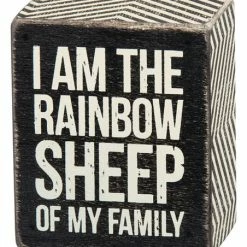 Deals 🥰 Primitives By Kathy 'Rainbow Sheep' Box Sign 🛒