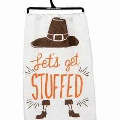 Wholesale 👏 Primitives By Kathy White 'Let's Get Stuffed' Dish Towel 🌟