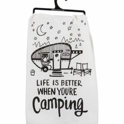 Wholesale 🥰 Primitives By Kathy White 'Better Camping' Dish Towel 🛒