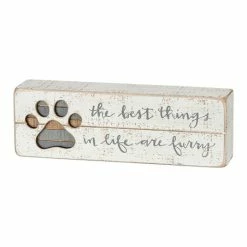 Flash Sale 😍 Primitives By Kathy 'The Best Things In Life Are Furry' Block Sign 👏