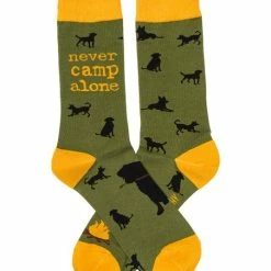 Best Sale ❤️ Primitives By Kathy 'Never Camp Alone' 🧦 Socks - Adult 🤩