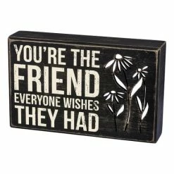 Wholesale ⌛ Primitives By Kathy 'You're The Friend' Distressed Floral Box Sign 🌟