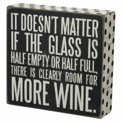 Best Pirce 🎁 Primitives By Kathy 'More Wine' Box Sign 🔔