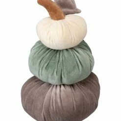 Flash Sale 🔥 Primitives By Kathy Gray & Sage Velvet Pumpkin Stack 👍
