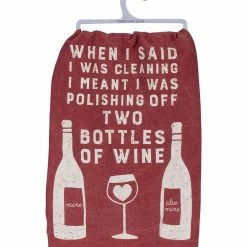 Wholesale 🤩 Primitives By Kathy Red 'Polishing Off' Dish Towel 🔔