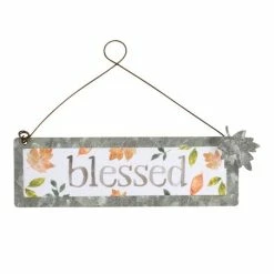 Promo 😍 Primitives By Kathy White & Gray 'Blessed' Wall Sign 🎉
