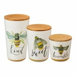 Buy 🛒 Primitives By Kathy White & Yellow 'Be Kind' Canister Set 💯