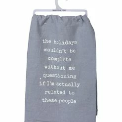 Cheap 👏 Primitives By Kathy Slate 'Related To These People' Dish Towel 😀