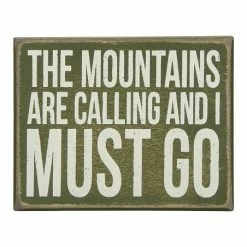 Wholesale 🎁 Primitives By Kathy 'Mountains Are Calling' Block Sign 👏