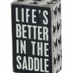 Promo ⭐ Primitives By Kathy 'In The Saddle' Wall Sign ⭐