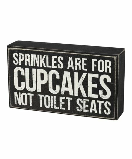 Brand new β Primitives By Kathy Black Faded 'Sprinkles' Block Sign π