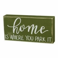 Best deal 🛒 Primitives By Kathy Green 'Home Is Where You Park It' Block Sign 🔔