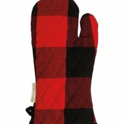 Cheap 😍 Primitives By Kathy Red & Black Buffalo Check Oven Mitt 🛒