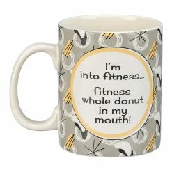 Budget ⭐ Primitives By Kathy Gray & Yellow 'I'm Into Fitness' Mug 🔥