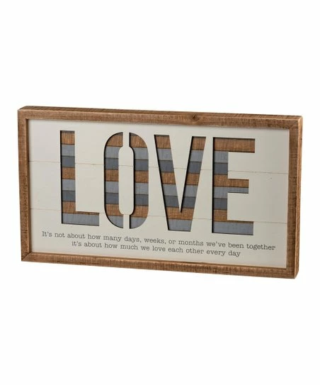 Top 10 π Primitives By Kathy 'Love' Inset Slat Block Sign π€©