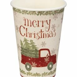 Buy 💯 Primitives By Kathy 'Merry 🔔 Christmas' Truck & Tree Paper Cup Set 🛒