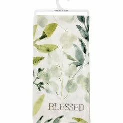 Promo ❤️ Primitives By Kathy 'Blessed' Floral Dish Towel ⭐