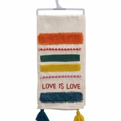 Best reviews of 🌟 Primitives By Kathy Off-White & Navy 'Love Is Love' Tassel-Hem Dish Towel 🎉