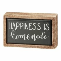 Best Sale 💯 Primitives By Kathy Black & White 'Happiness Is Homemade' Plaque 🤩