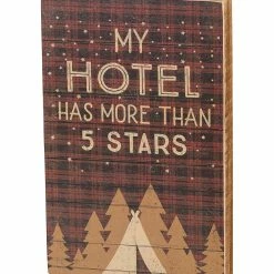 Brand new 👏 Primitives By Kathy 'My Hotel Has More Than 5 Stars' Box Sign 🛒