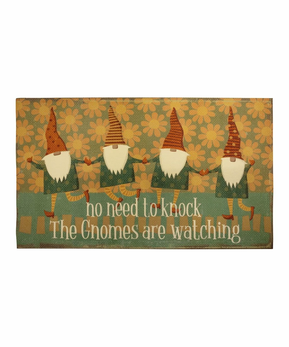 New π Primitives By Kathy Red & Green 'The Gnomes' Rug π