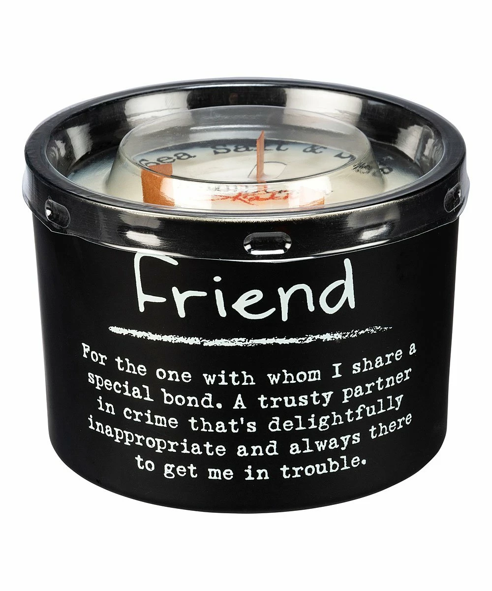 Wholesale ❤️ Primitives By Kathy Black & White 'Friend' Jar Candle 👍 - Image 4