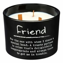 Wholesale β€οΈ Primitives By Kathy Black & White 'Friend' Jar Candle π