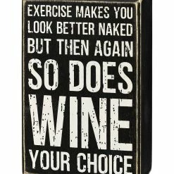 Best reviews of 👏 Primitives By Kathy Black & White 'Exercise' Box Sign 🥰