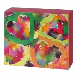 Hot Sale 😍 Primitives By Kathy Red Multicolor Hearts Box Sign 🔔