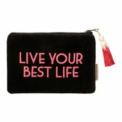 Best deal 🌟 Primitives By Kathy Black & Pink 'Best Life' Zip Pouch 🛒