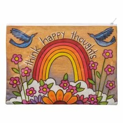 Cheap 🌟 Primitives By Kathy Orange 'Think Happy Thoughts' Rainbow Zippered Folder 🎁
