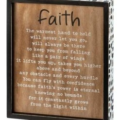 New 😀 Primitives By Kathy Brown 'Faith' Framed Box Sign 💯