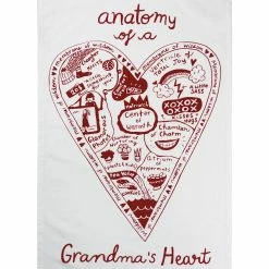 Deals 🎉 Primitives By Kathy White & Red 'Grandma's Heart' Dish Towel 🧨