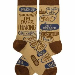 New 😍 Primitives By Kathy Brown 'Overthinking' 🧦 Socks - 👩 Women ✨