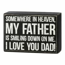 New 😍 Primitives By Kathy Black & White 'I Love You Dad' Block Sign ✨