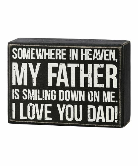 New π Primitives By Kathy Black & White 'I Love You Dad' Block Sign β¨