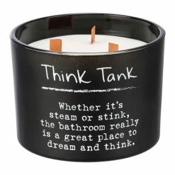 New 🛒 Primitives By Kathy Black & White 'Think Tank' Three-Wick Jar Candle ✨