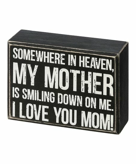 Promo π Primitives By Kathy Black & White 'I Love You Mom' Block Sign π