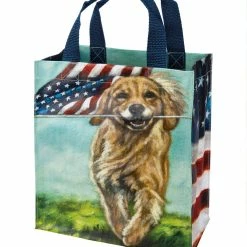 Wholesale 🧨 Primitives By Kathy Blue & Red 🐶 Dog & Flag Daily Tote 🔔