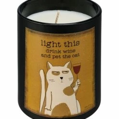 Flash Sale 🎉 Primitives By Kathy Mustard & Black 'Pet The Cat' Candle 😀