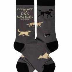 Best reviews of 🎉 Primitives By Kathy Black & Gray 'These Are My 🦮 Dog Walking 🧦 Socks' Crew 🧦 Socks - Adult ❤️