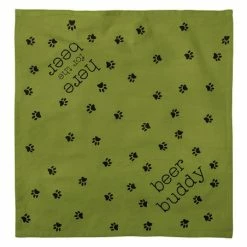 Outlet 😀 Primitives By Kathy 16'' Green 'Beer Buddy' Pet Bandana 🤩